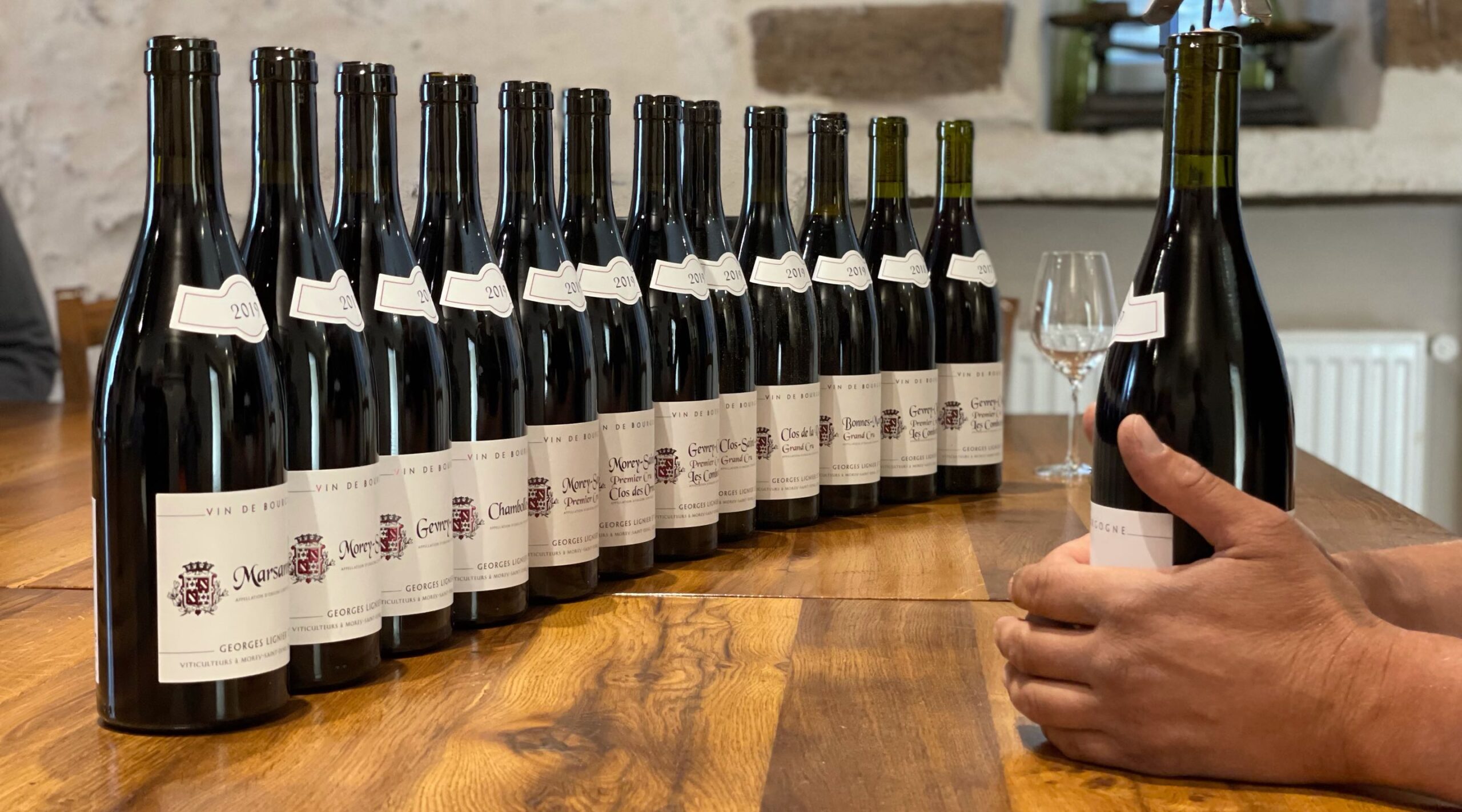 Domaine Georges Lignier bottles of wine