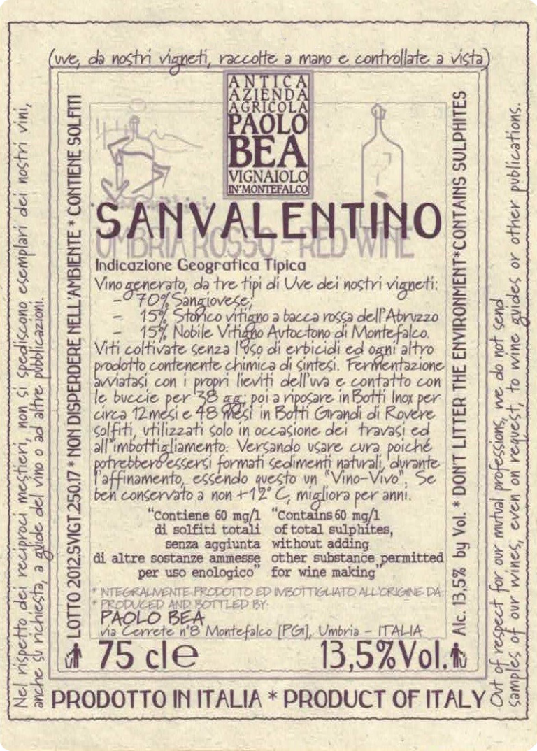 “San Valentino”, Umbria Rosso | Rosenthal Wine Merchant